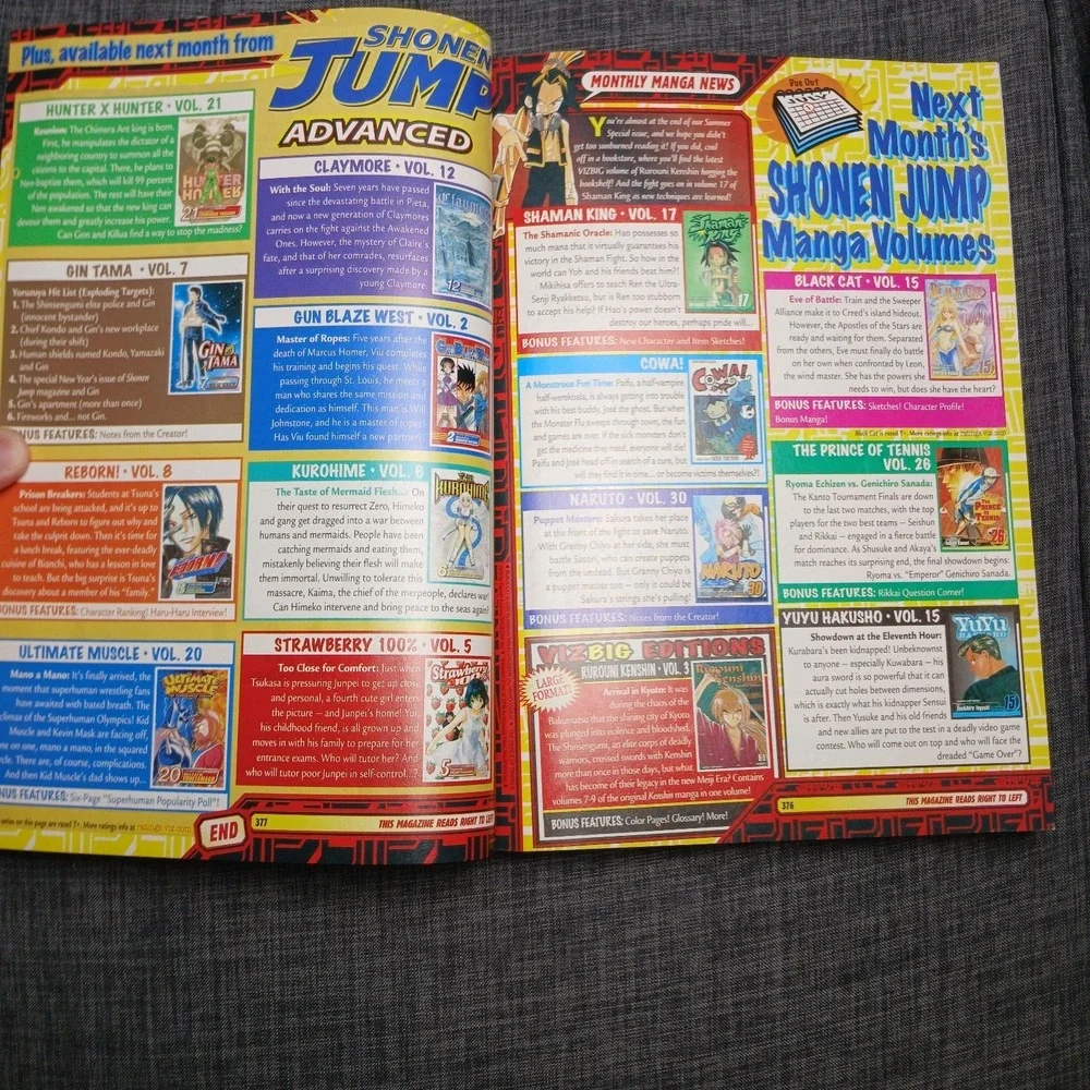 Shonen Jump Manga Bleach July 2008‎ Volume 6 Issue 7 Naruto Fear the Reaper- TA